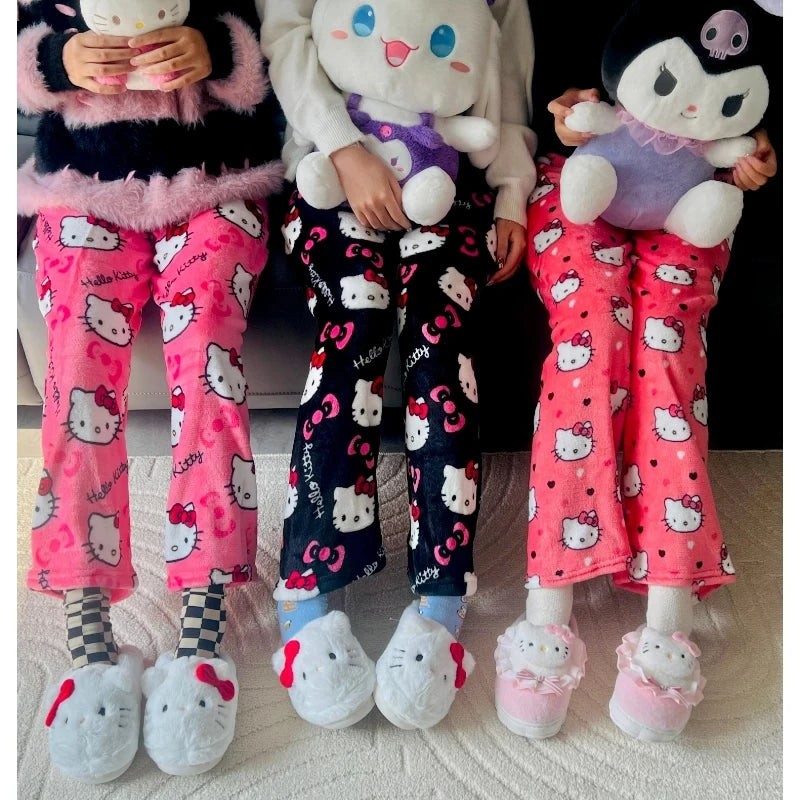 Hello Kitty Flannel Pajamas , Casual Pants