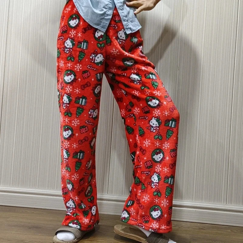 Hello Kitty Flannel Pajamas , Casual Pants