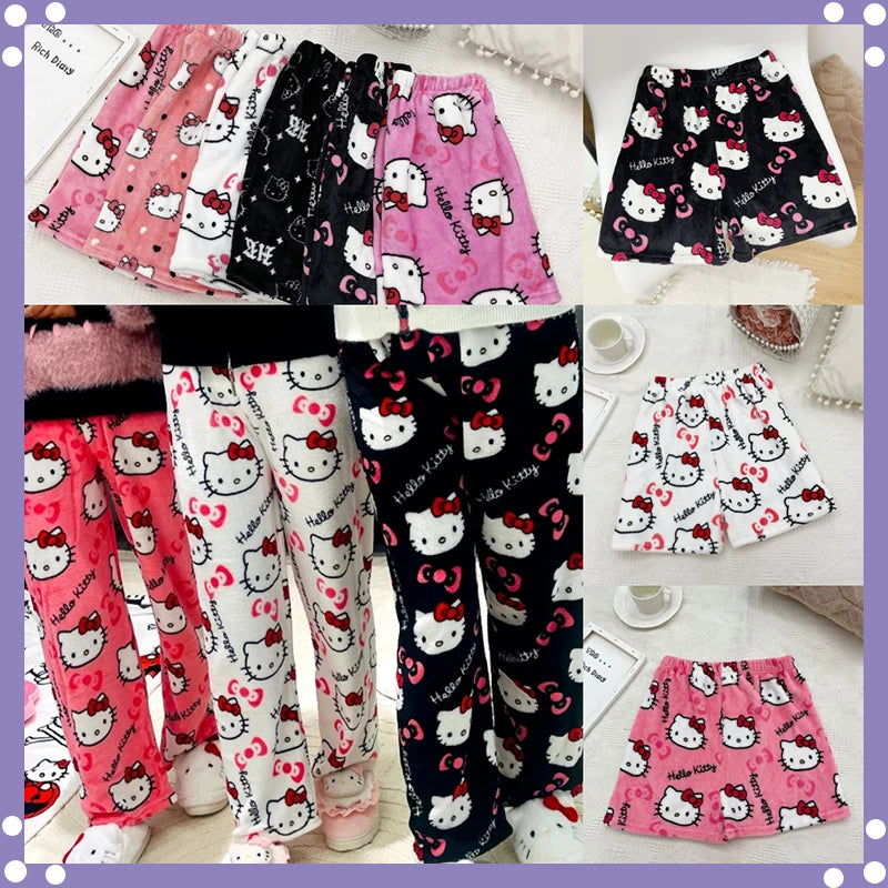 Hello Kitty Flannel Pajamas , Casual Pants