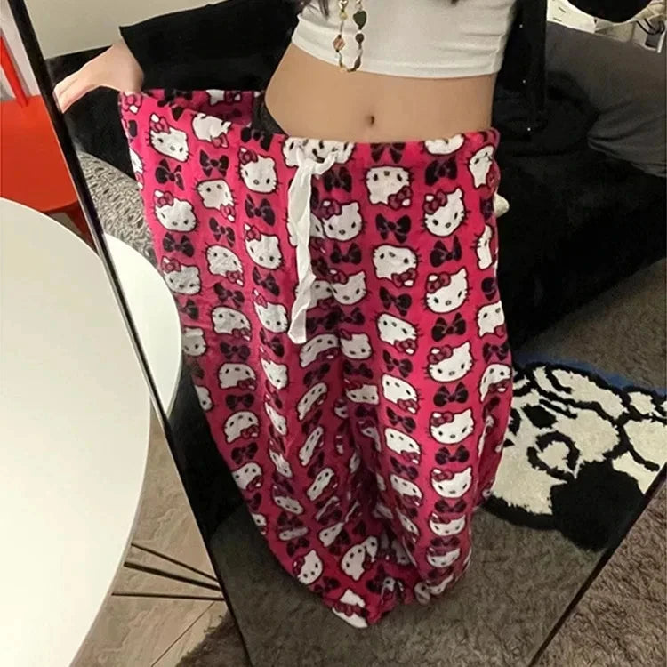 Hello Kitty Flannel Pajamas , Casual Pants