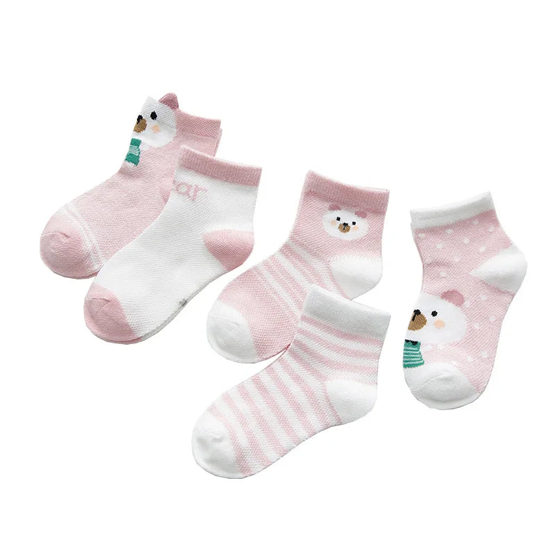 5Pairs/lot 0-2Y Infant Baby Socks Baby Socks for Girls Cotton Toddler Socks