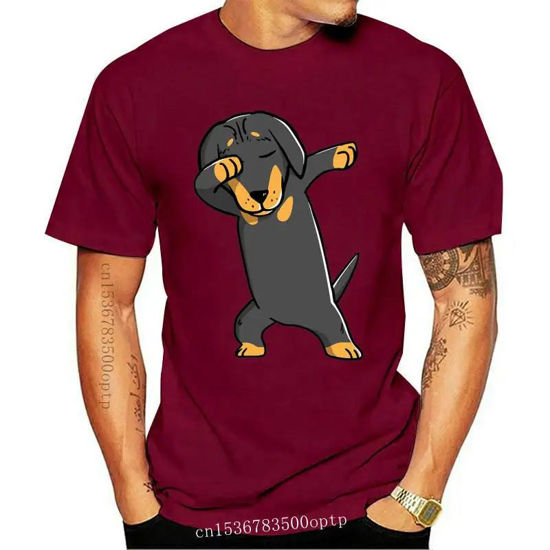 Man Clothing Cool Dabbing Dachshund , Women T-Shirt Funny