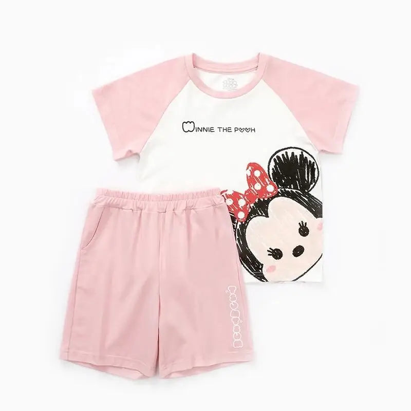 2021 Casual Baby Kid Mickey Mouse Clothes Sets for Boys 100% Cotton Baby Clothes 9 Mo -4 Years Old