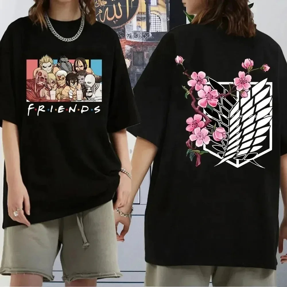 Japanese Anime Attack on Titan , Loose Casual Tee Shirt