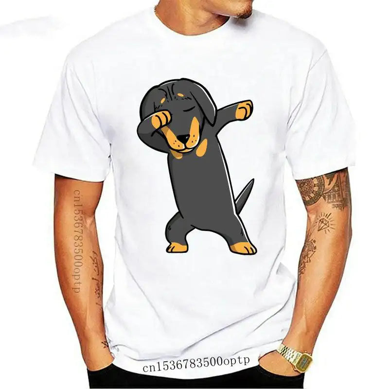 Man Clothing Cool Dabbing Dachshund , Women T-Shirt Funny