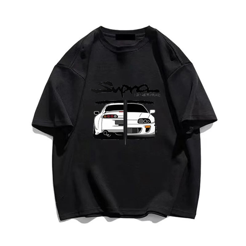 Japanese Anime Car , Cotton Men T-Shirts