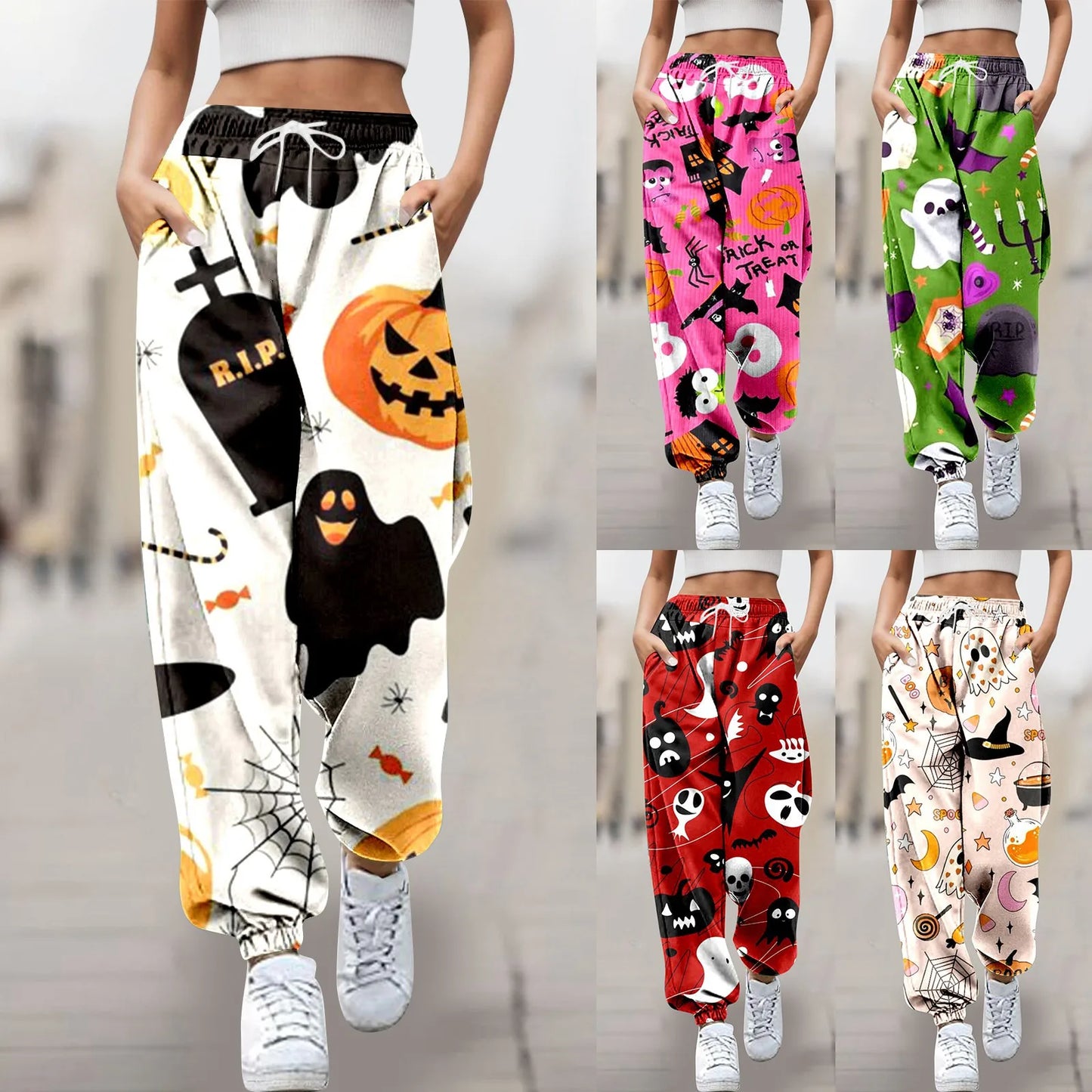 Women's Halloween Sweatpants with Pockets