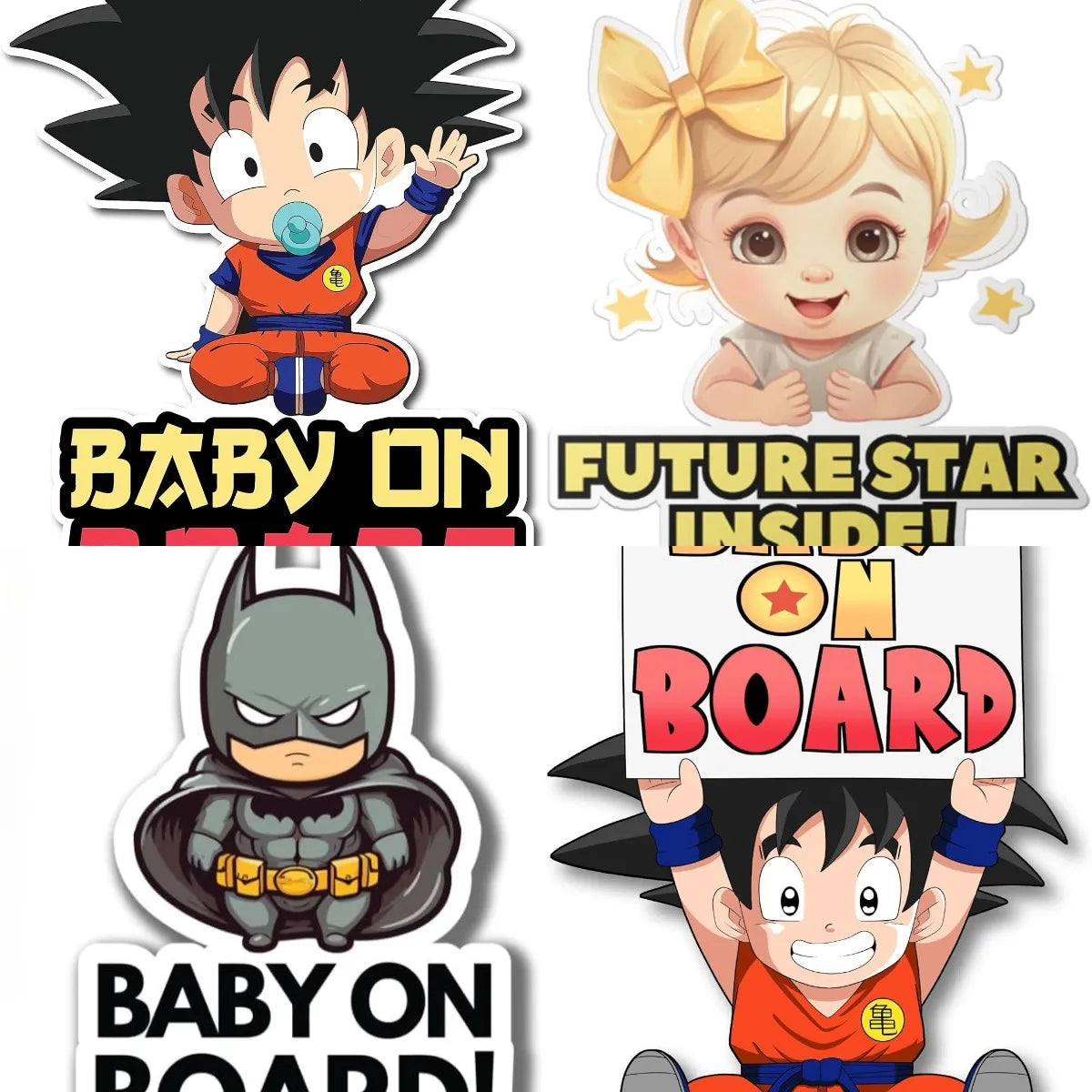 Super Cute Anime Baby on Board Sticker