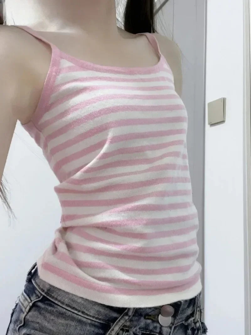 Kawaii Pink Summer Crop Tops