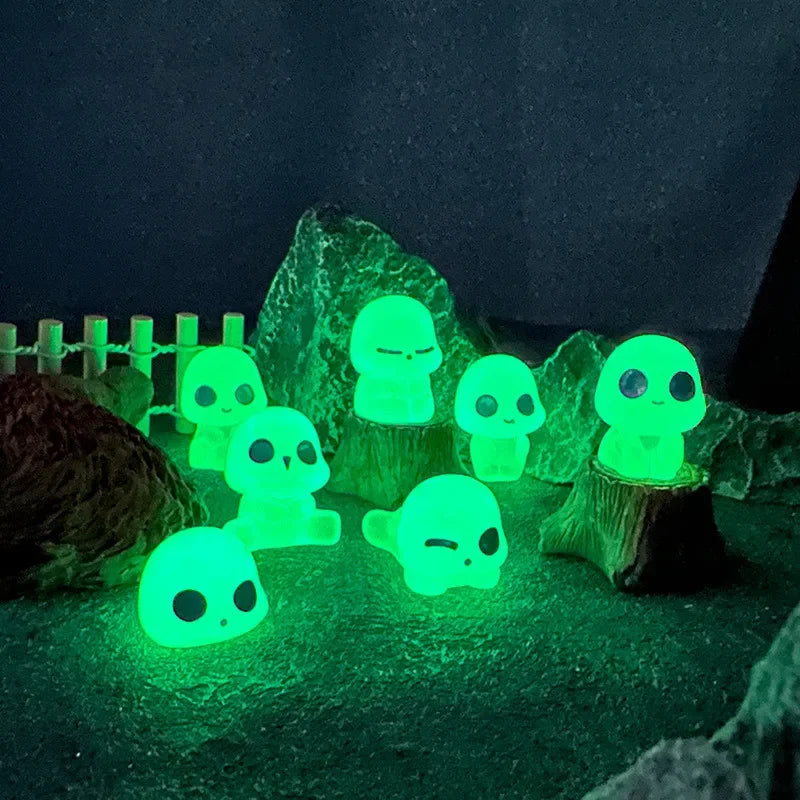 10PCS Miniatures - Resin Glow At Night - Micro Landscape Decorations