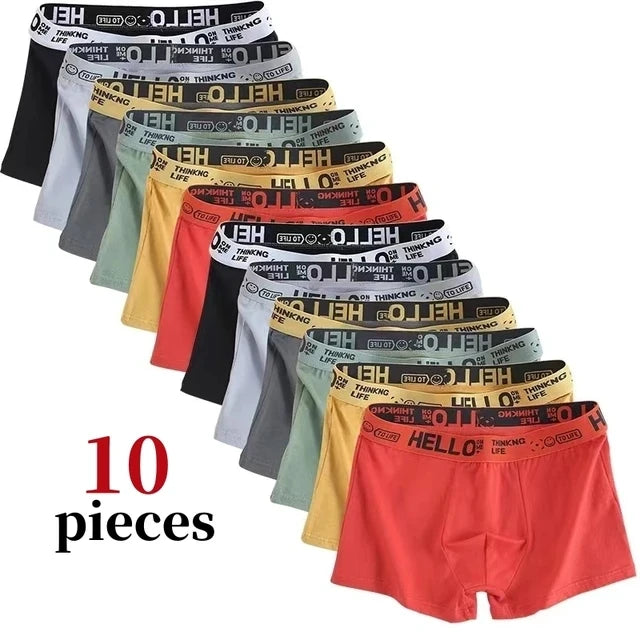 10Pcs/Men's  Boxer Shorts