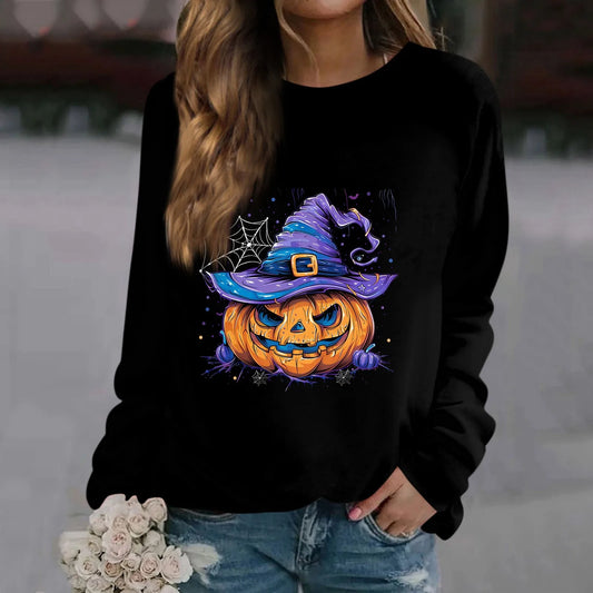 Pumpkin Print T Shirt for Women